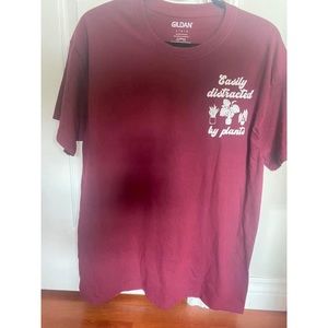 Slightly flawed Easily distracted by plants t-shirt